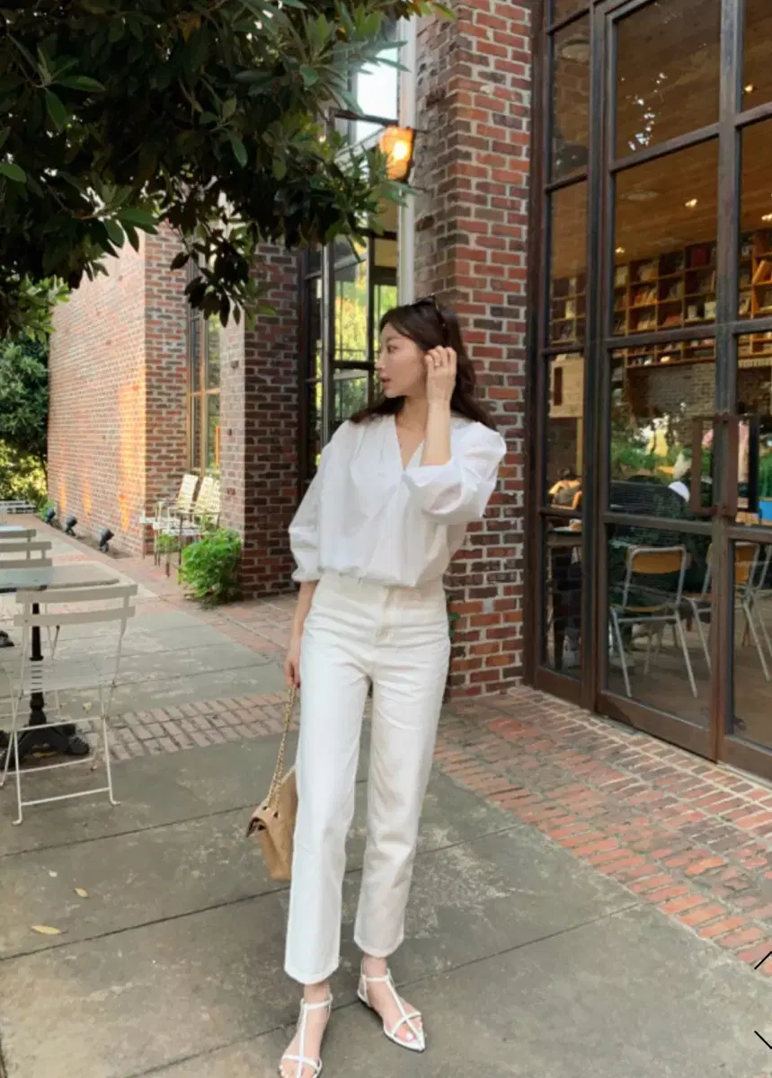 브론 23ss B denim pants- Ivory